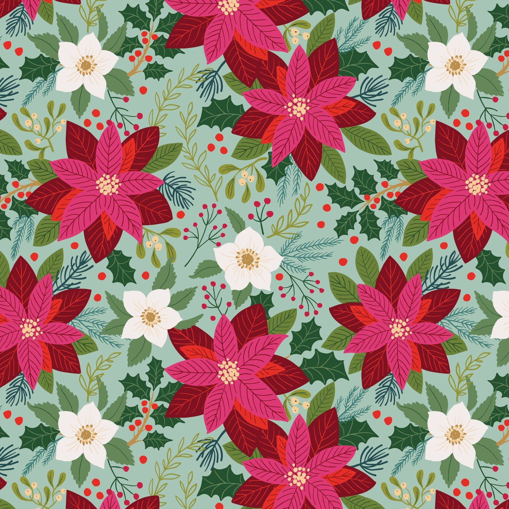 Lewis and Irene Fabric Lewis and Irene Christmas Fabric All is Bright by Stuart Hillard  - The Sewing Studio