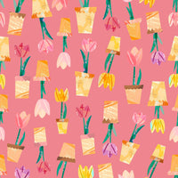 Potted Tulips Peach WB071