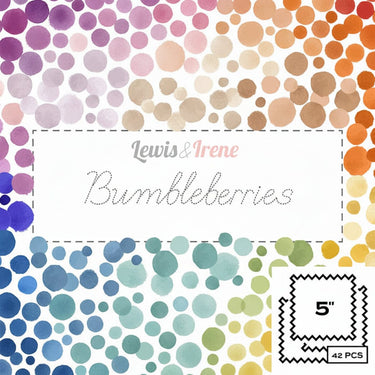Lewis and Irene Fabric Pre Cuts Lewis and Irene Bumbleberries 5” Charming Squares  - The Sewing Studio for sale UK - The Sewing Studio