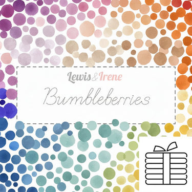 Lewis and Irene Fabric Pre Cuts Lewis and Irene Bumbleberries 50 Piece Fat Quarter Bundle  - The Sewing Studio for sale UK - The Sewing Studio