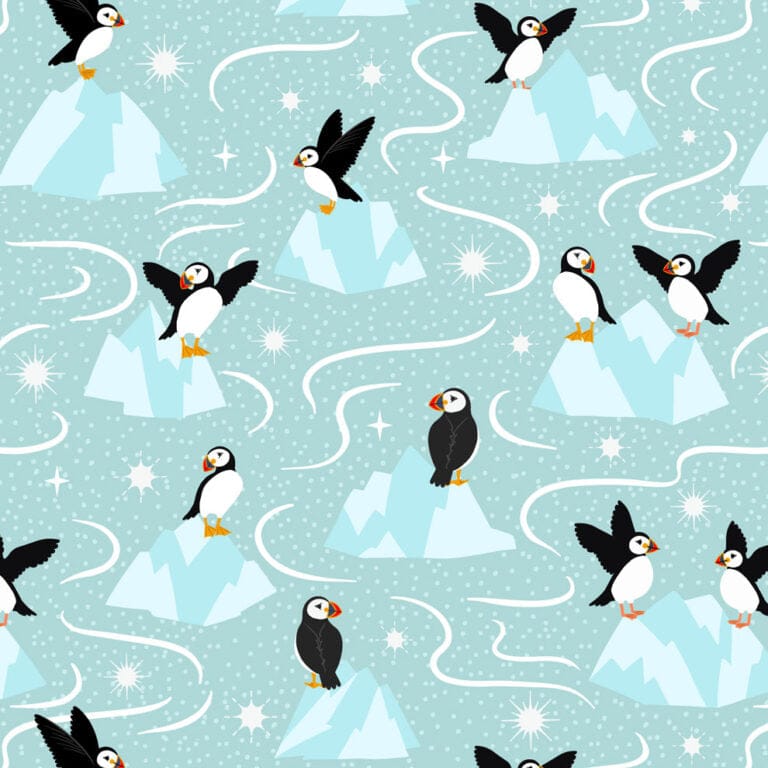 Blue Animals Lewis and Irene Fabric Lewis & Irene Where the Sky Dances - The Sewing Studio