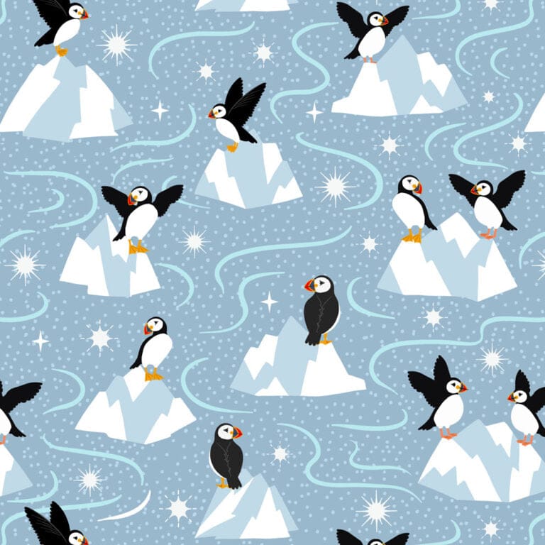 Blue Animals Lewis and Irene Fabric Lewis & Irene Where the Sky Dances - The Sewing Studio