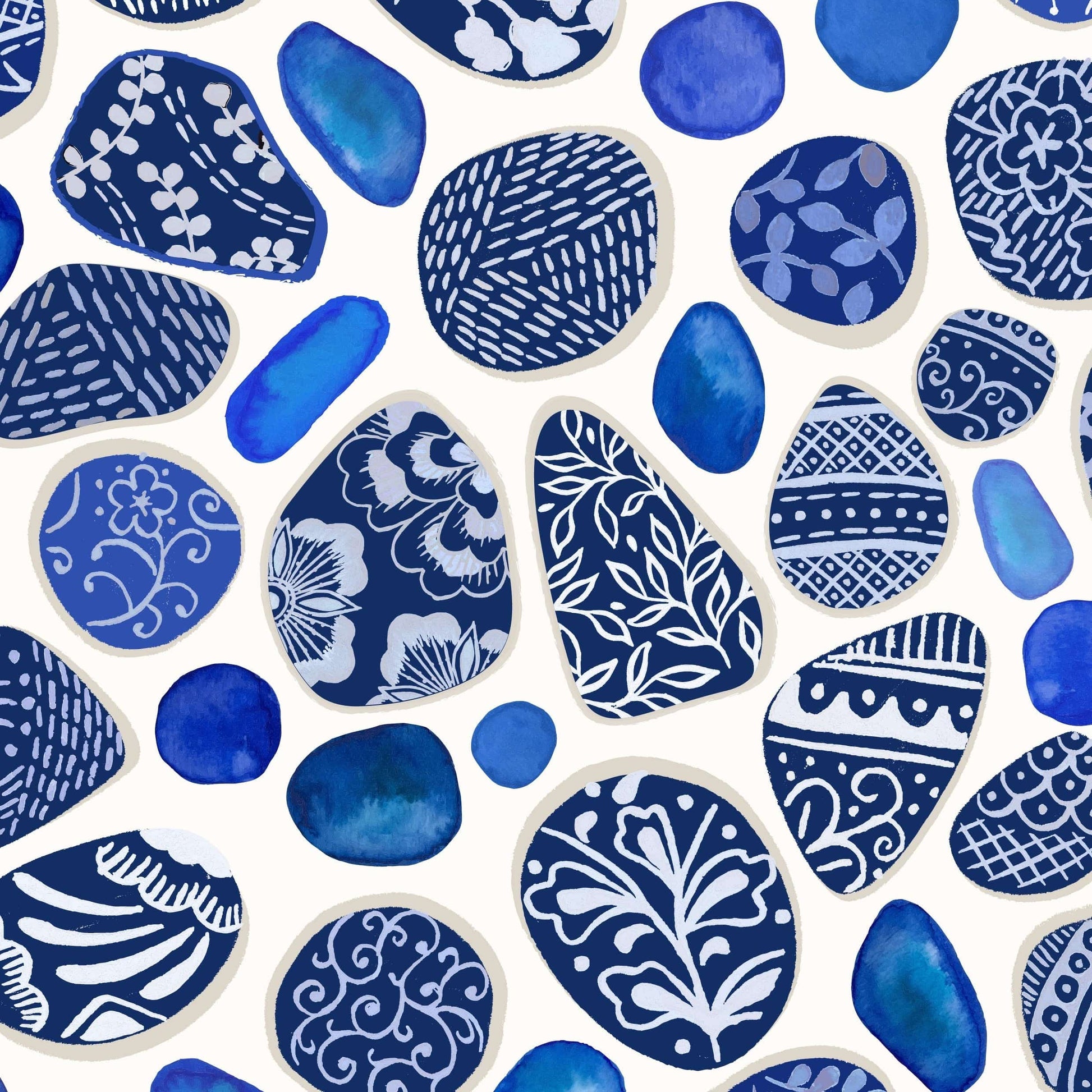 Lewis and Irene Fabric Lewis and Irene Porcelain and Sea Glass  - The Sewing Studio