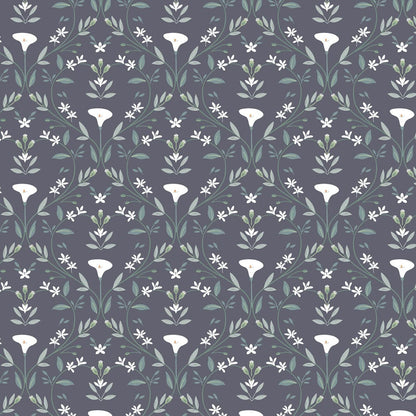 Grey Foliage, Floral Lewis and Irene Fabric Lewis & Irene The Water Gardens - The Sewing Studio