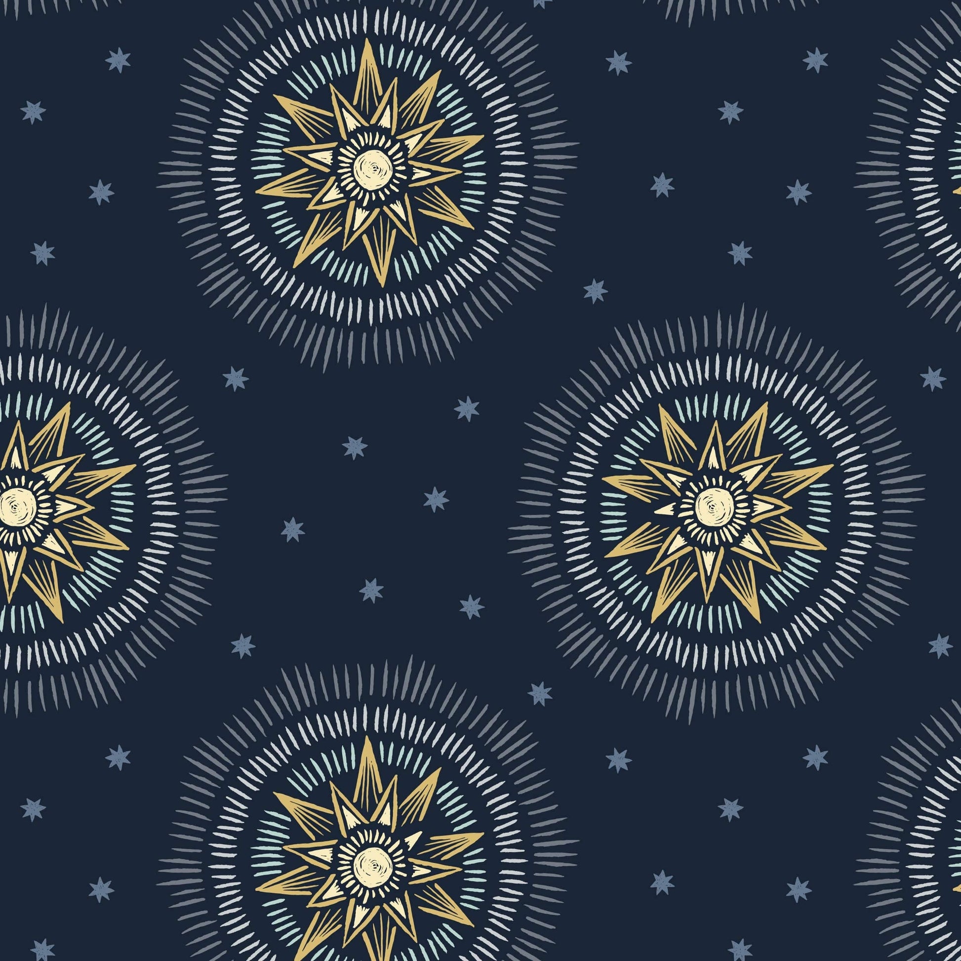 Blue Space and Galaxy Lewis and Irene Fabric Lewis and Irene Winter Solstice - The Sewing Studio