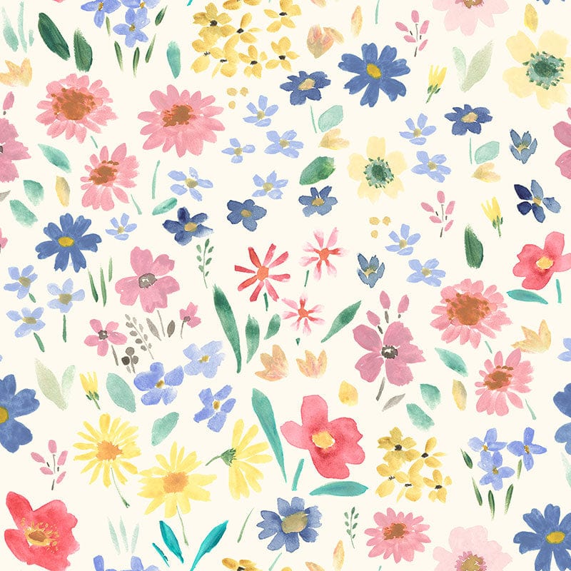 Creams and Naturals, Multi-coloured Floral Lewis and Irene Fabric Lewis and Irene Bluebellgray Ally - The Sewing Studio
