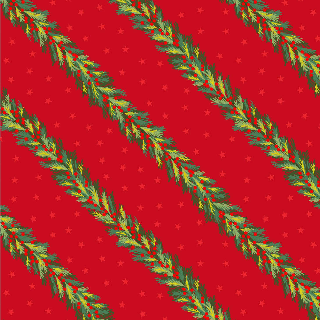 Multi-coloured Christmas Lewis and Irene Fabric Lewis & Irene Christmas in Bluebell Wood - The Sewing Studio