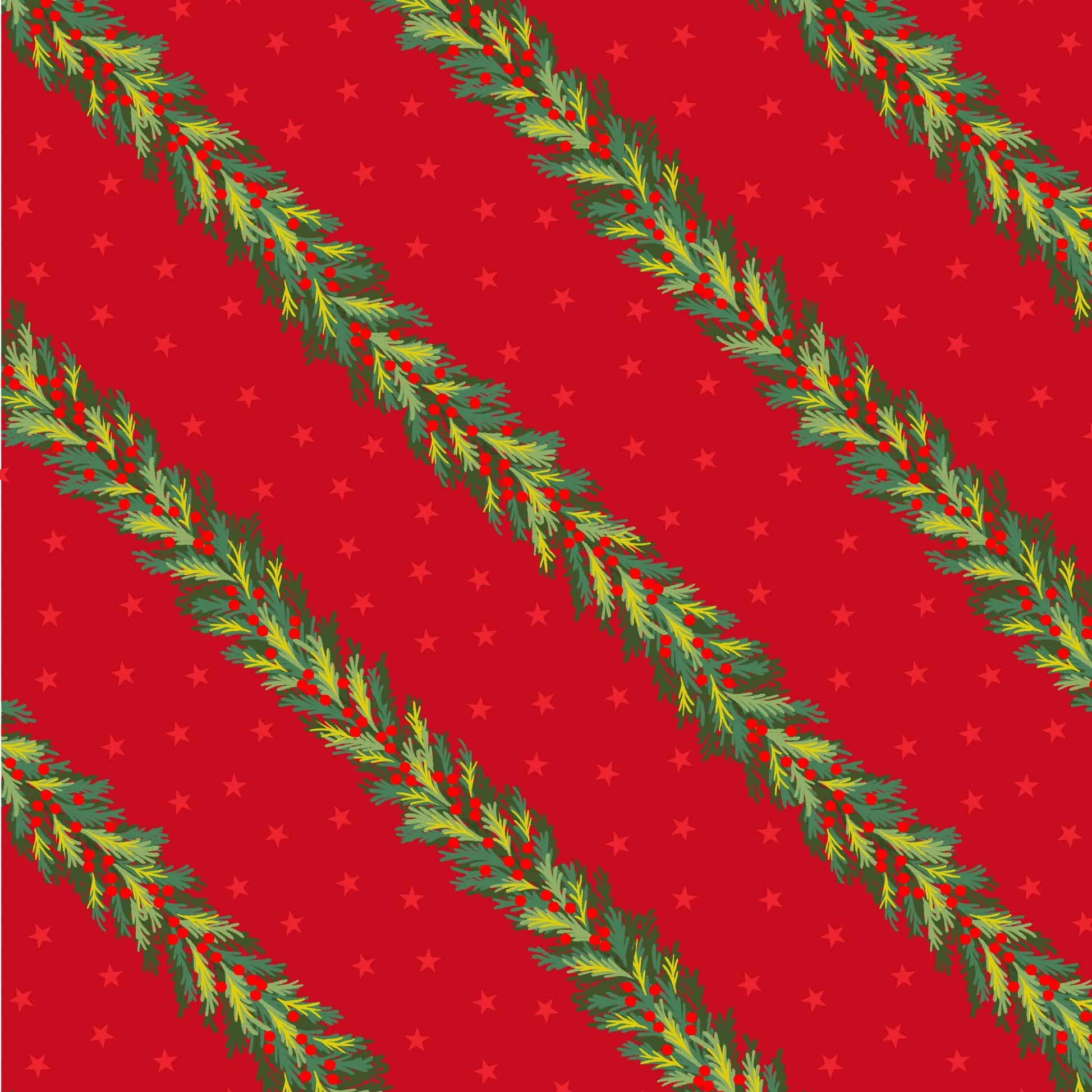 Multi-coloured Christmas Lewis and Irene Fabric Lewis & Irene Christmas in Bluebell Wood - The Sewing Studio