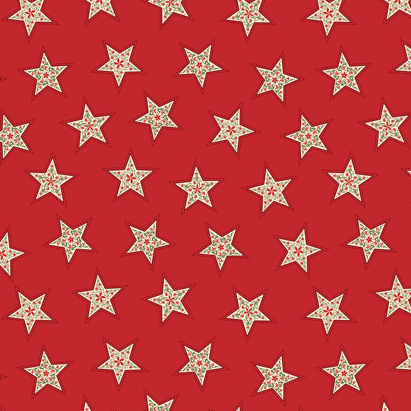 Red Christmas Lewis and Irene Fabric Lewis and Irene Peace and Joy - The Sewing Studio