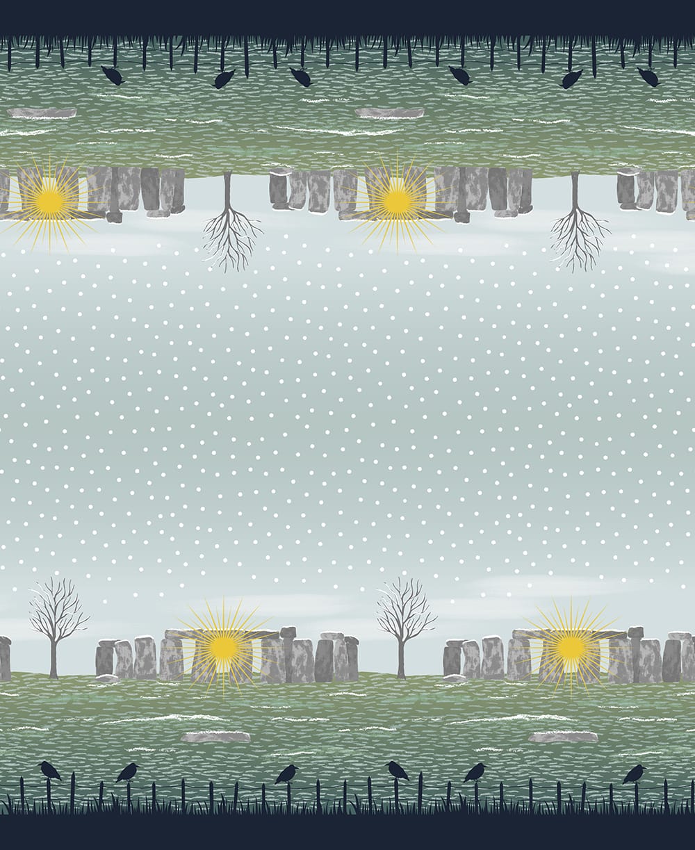 Multi-coloured Landscapes Lewis and Irene Fabric Lewis and Irene Winter Solstice - The Sewing Studio