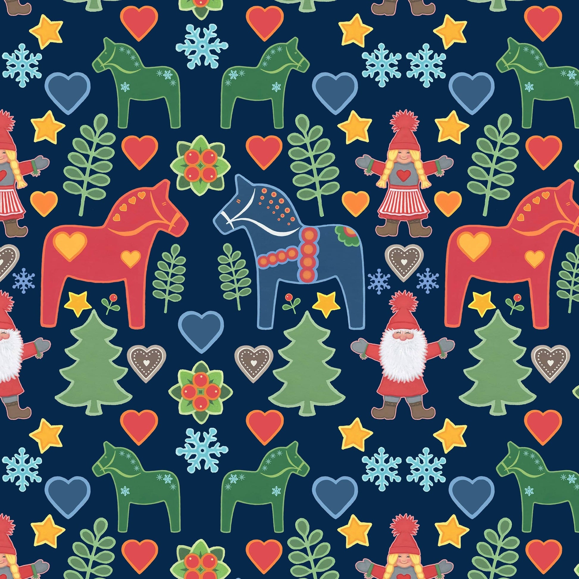 Lewis and Irene Fabric Lewis and Irene Christmas Fabric Tomtens Folklore Christmas  - The Sewing Studio