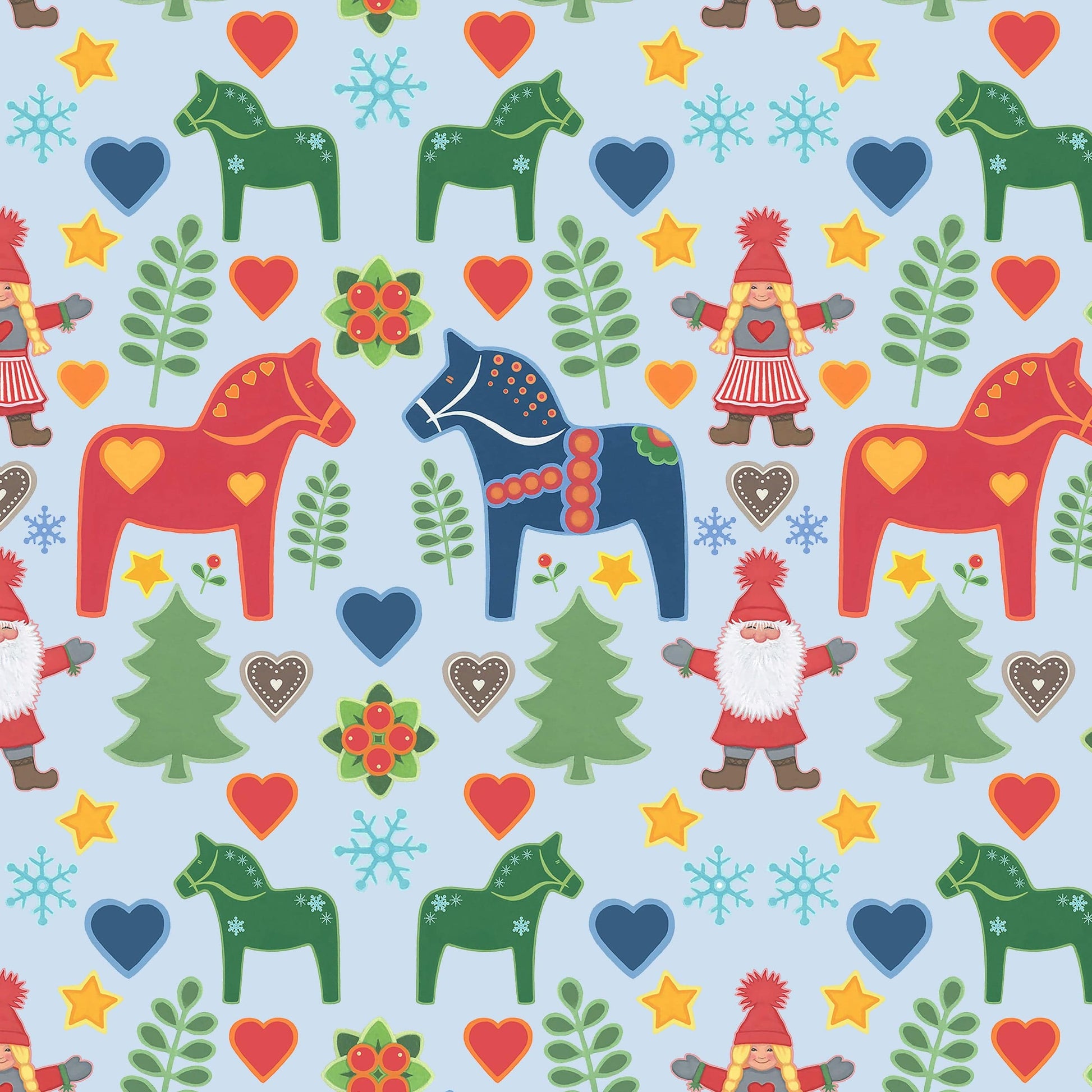 Lewis and Irene Fabric Lewis and Irene Christmas Fabric Tomtens Folklore Christmas  - The Sewing Studio
