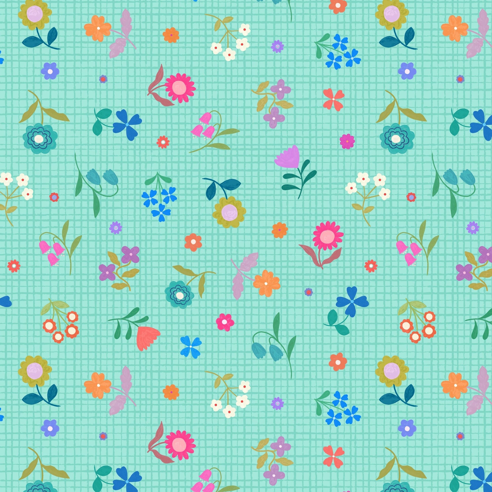 Blue Floral Lewis and Irene Fabric Lewis and Irene Patchwork Joy - The Sewing Studio