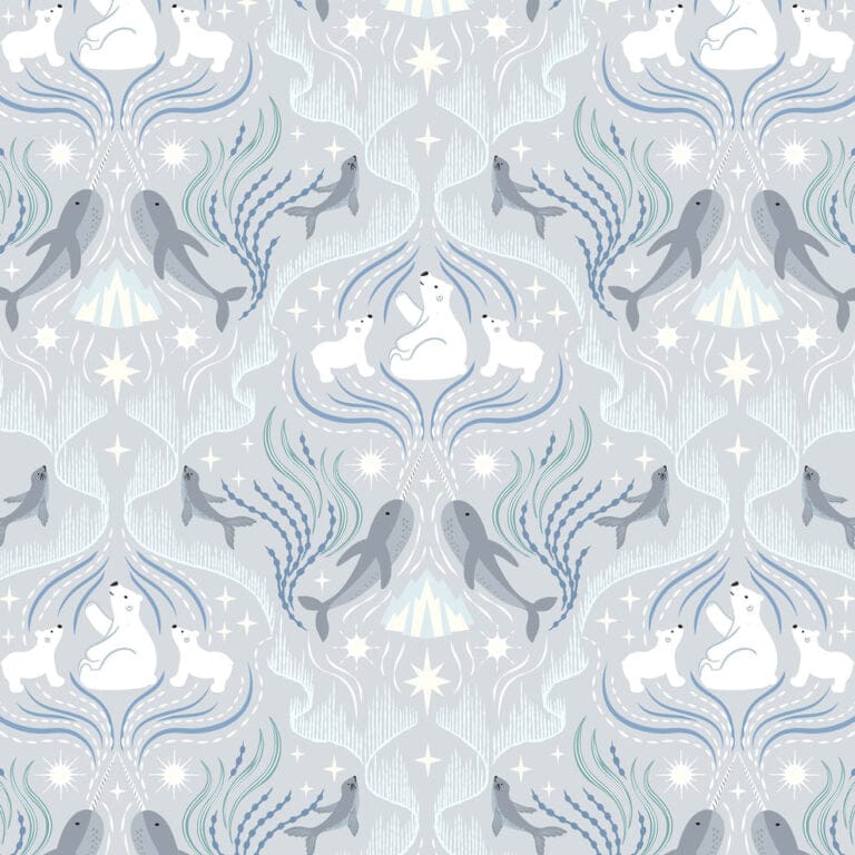 Grey Animals Lewis and Irene Fabric Lewis & Irene Where the Sky Dances - The Sewing Studio