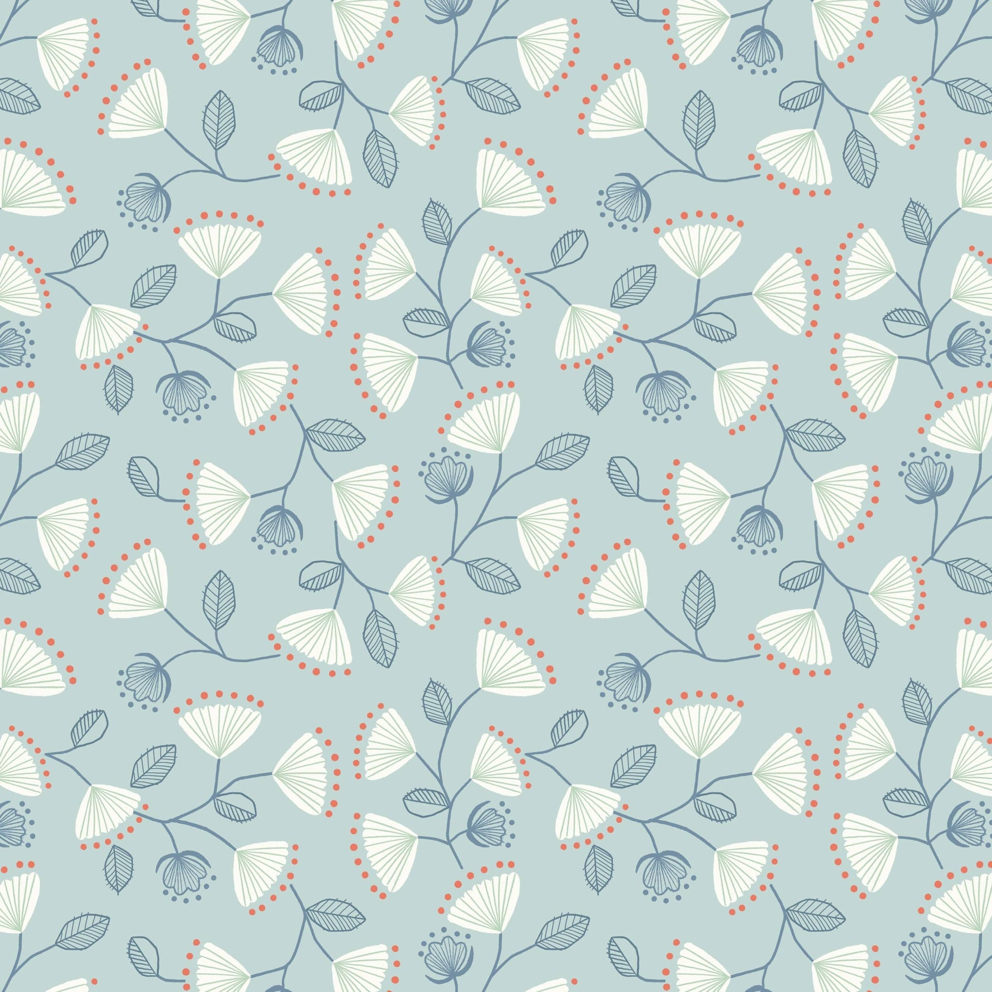 Blue Floral Lewis and Irene Fabric Lewis and Irene Jaynie - The Sewing Studio