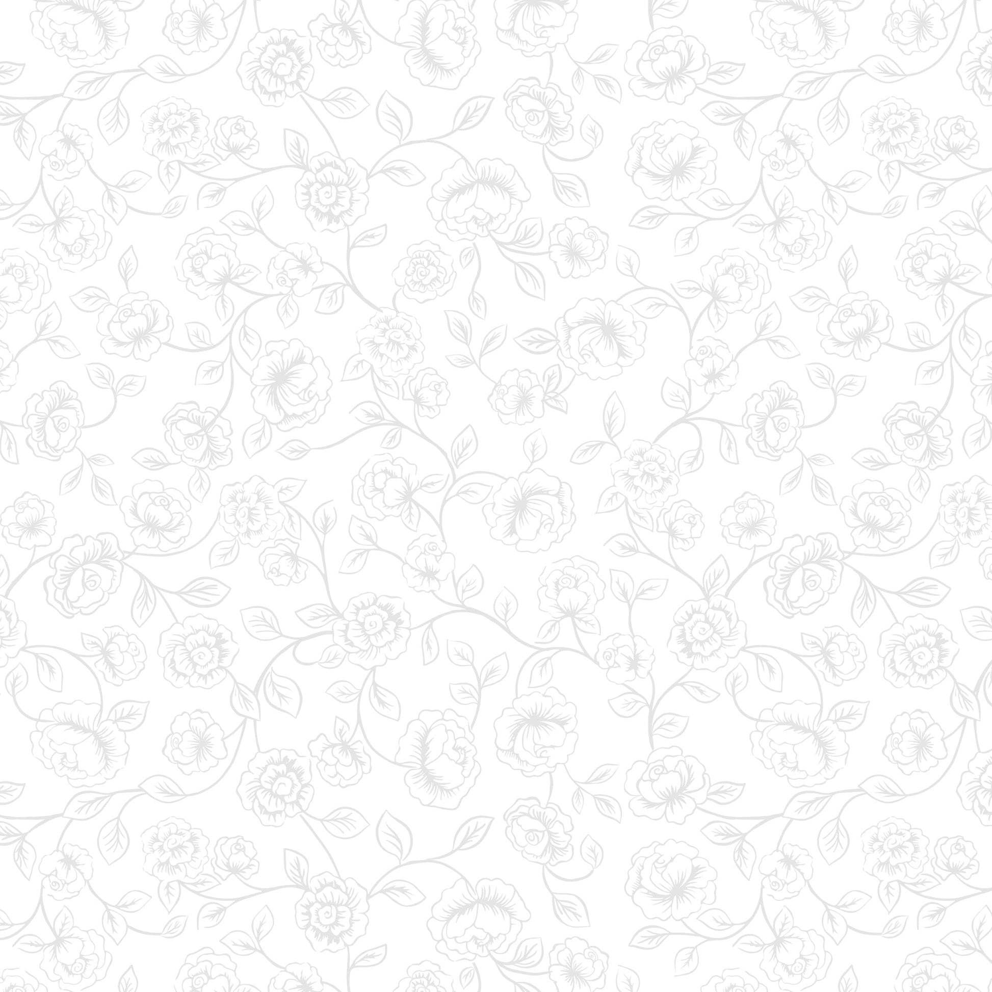 White on White Floral Lewis and Irene Fabric Lewis & Irene Tiny Tonals SS26 - The Sewing Studio