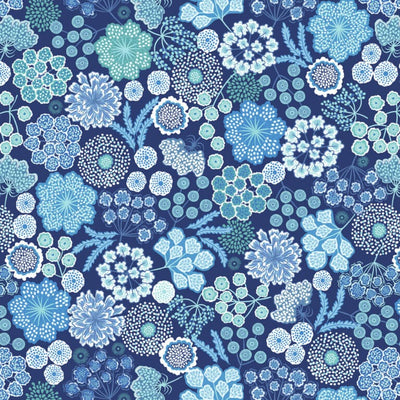 Winter Floral Blue