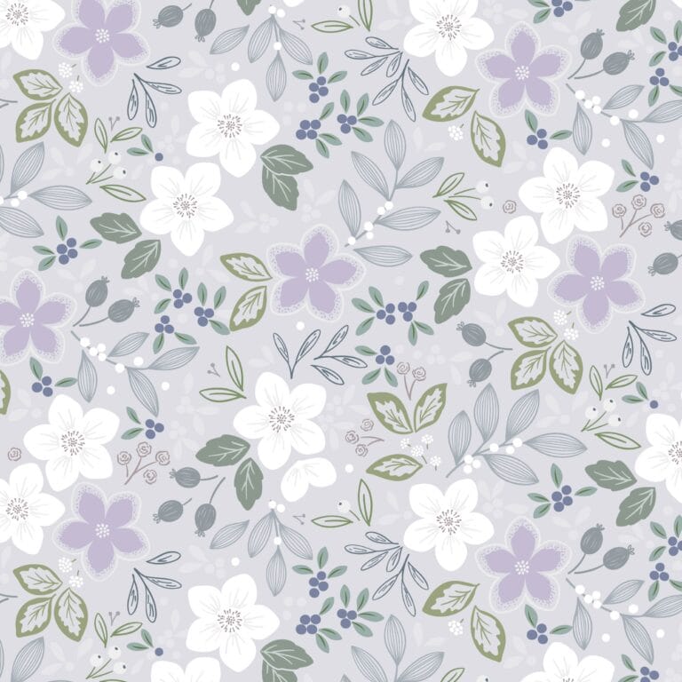 Multi-coloured Floral Lewis and Irene Fabric Lewis & Irene Winter's Garden - The Sewing Studio