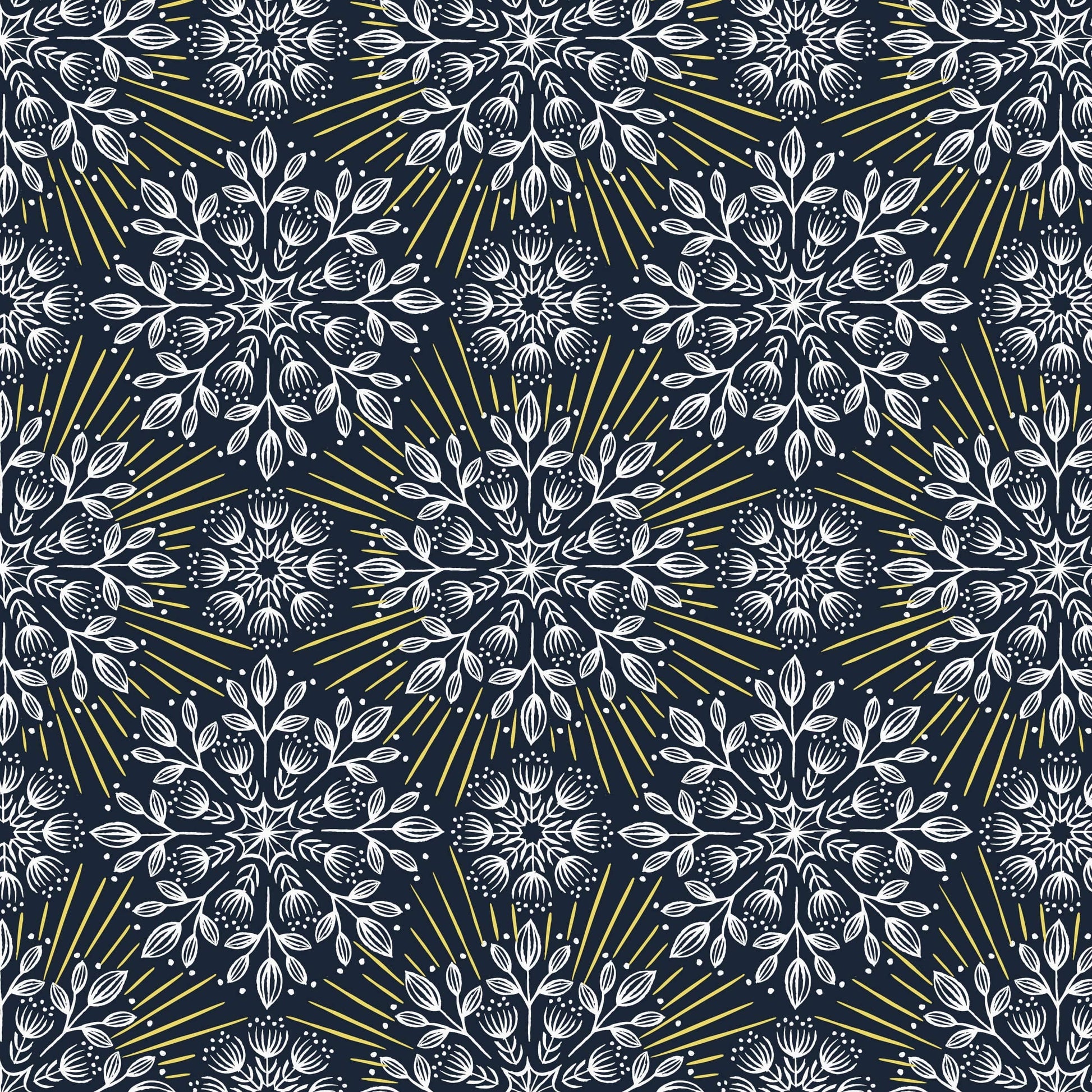 Blue Floral Lewis and Irene Fabric Lewis and Irene Winter Solstice - The Sewing Studio