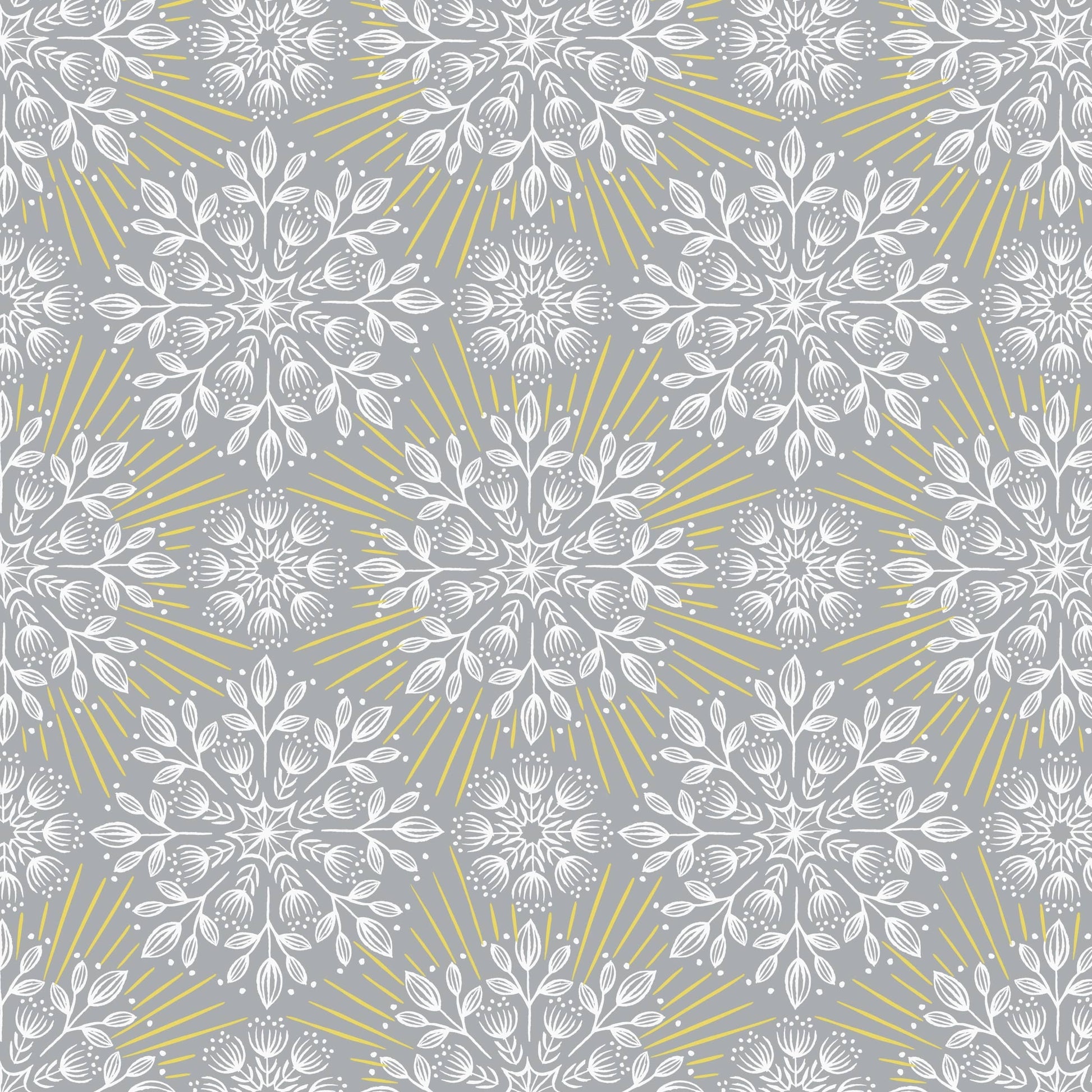 Grey Floral Lewis and Irene Fabric Lewis and Irene Winter Solstice - The Sewing Studio