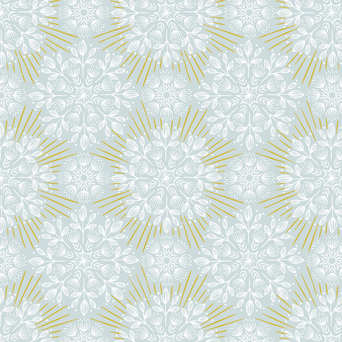Blue Floral Lewis and Irene Fabric Lewis and Irene Winter Solstice - The Sewing Studio