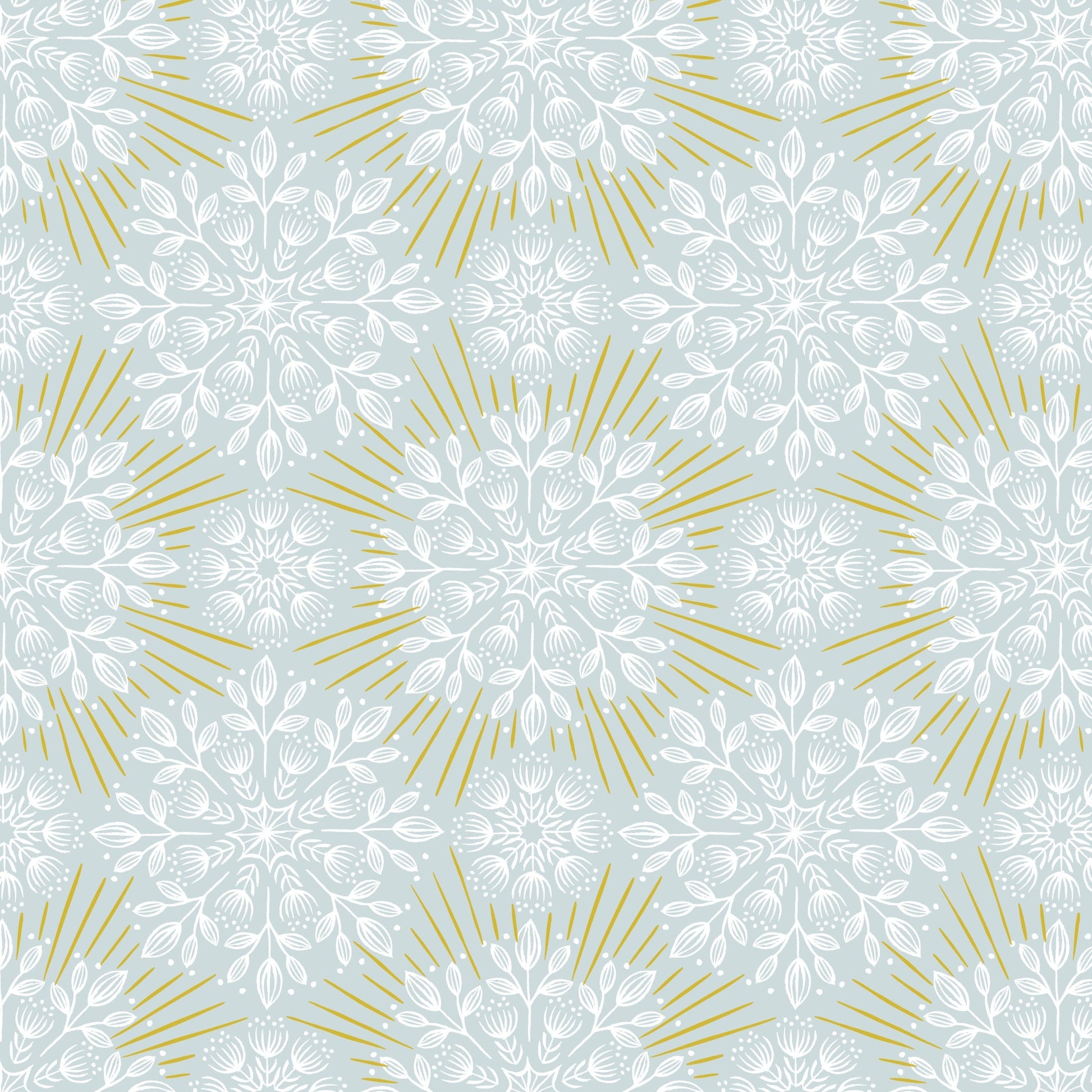 Blue Floral Lewis and Irene Fabric Lewis and Irene Winter Solstice - The Sewing Studio