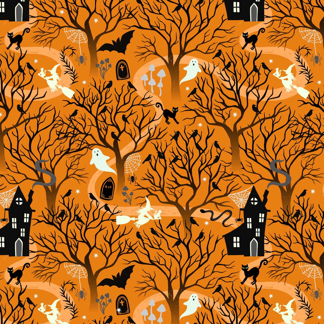 Lewis and Irene Fabric Lewis and Irene Witchy Woods Halloween Fabric  - The Sewing Studio