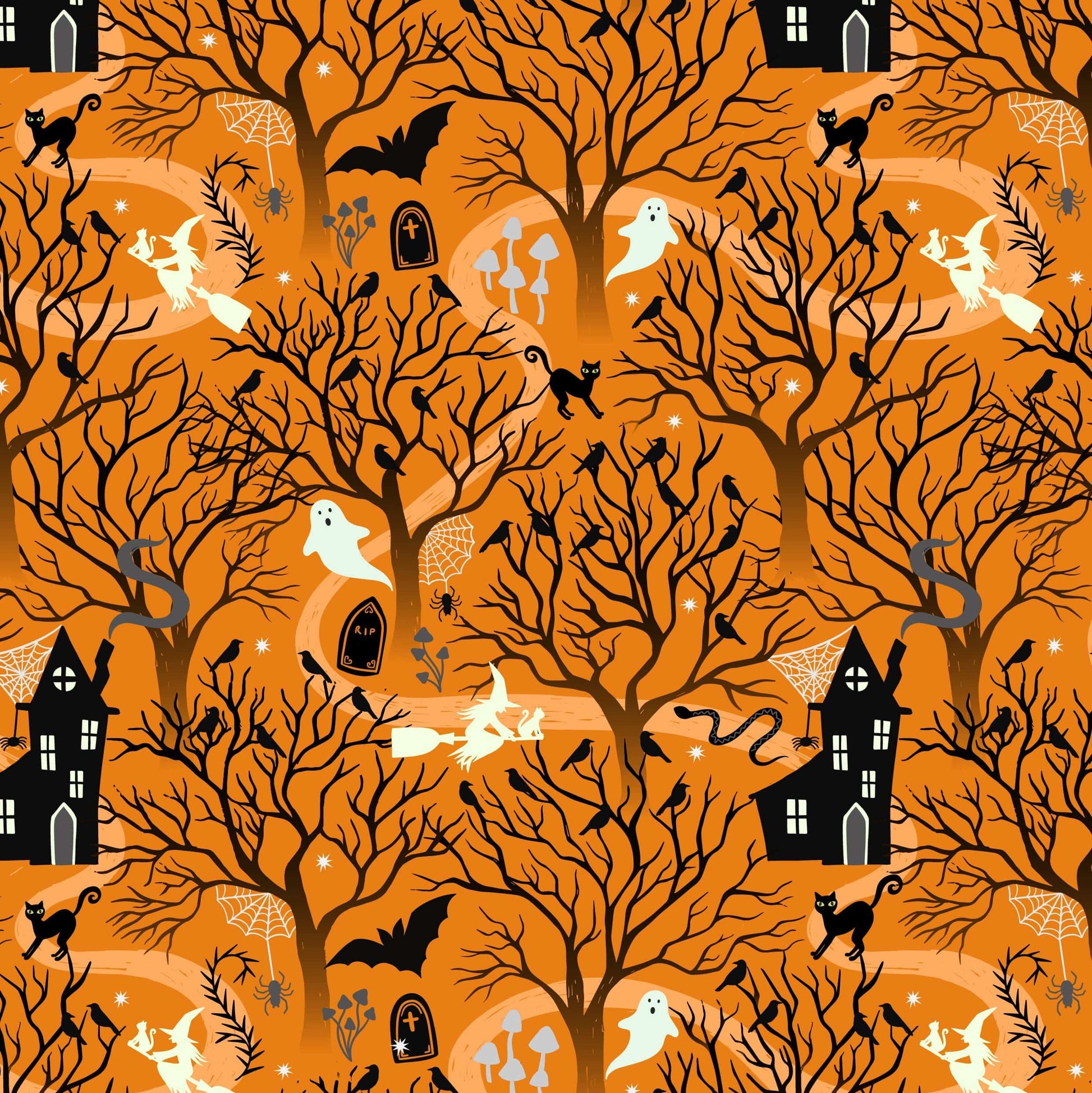 Lewis and Irene Fabric Lewis and Irene Witchy Woods Halloween Fabric  - The Sewing Studio