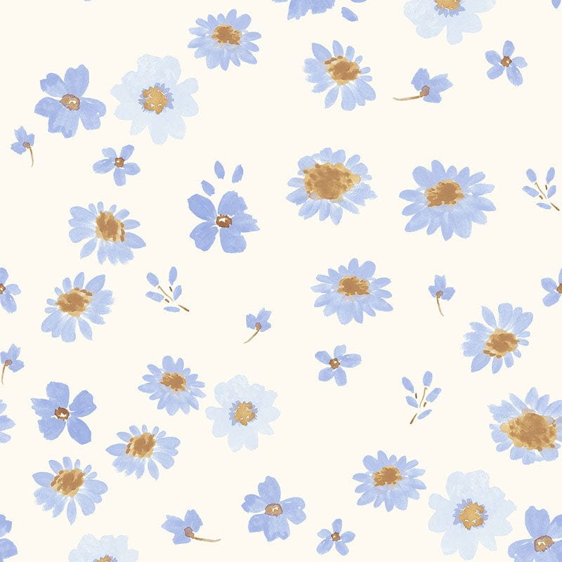 Creams and Naturals, Blue Floral Lewis and Irene Fabric Lewis and Irene Bluebellgray Ally - The Sewing Studio
