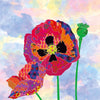 Lewis And Irene Flower Collection Poppy Bright Fabric Panel DB10 Made Up Image