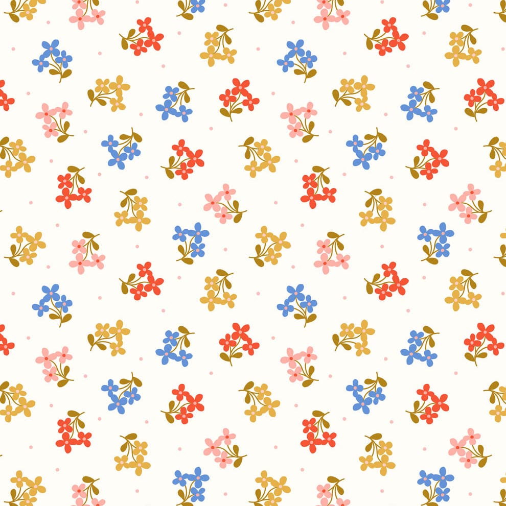 Multi-coloured Novelty, Floral Lewis & Irene Fabric Lewis & Irene Small Things...Cottage Charm in Cottage Flowers - The Sewing Studio