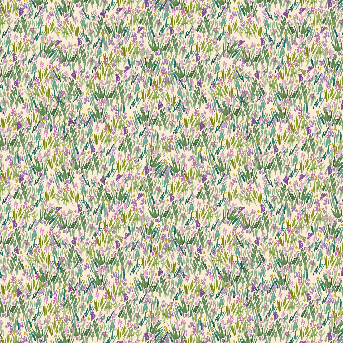 Multi-coloured Foliage Lewis & Irene Fabric Lewis and Irene Flowers of Scotland in Heather - The Sewing Studio