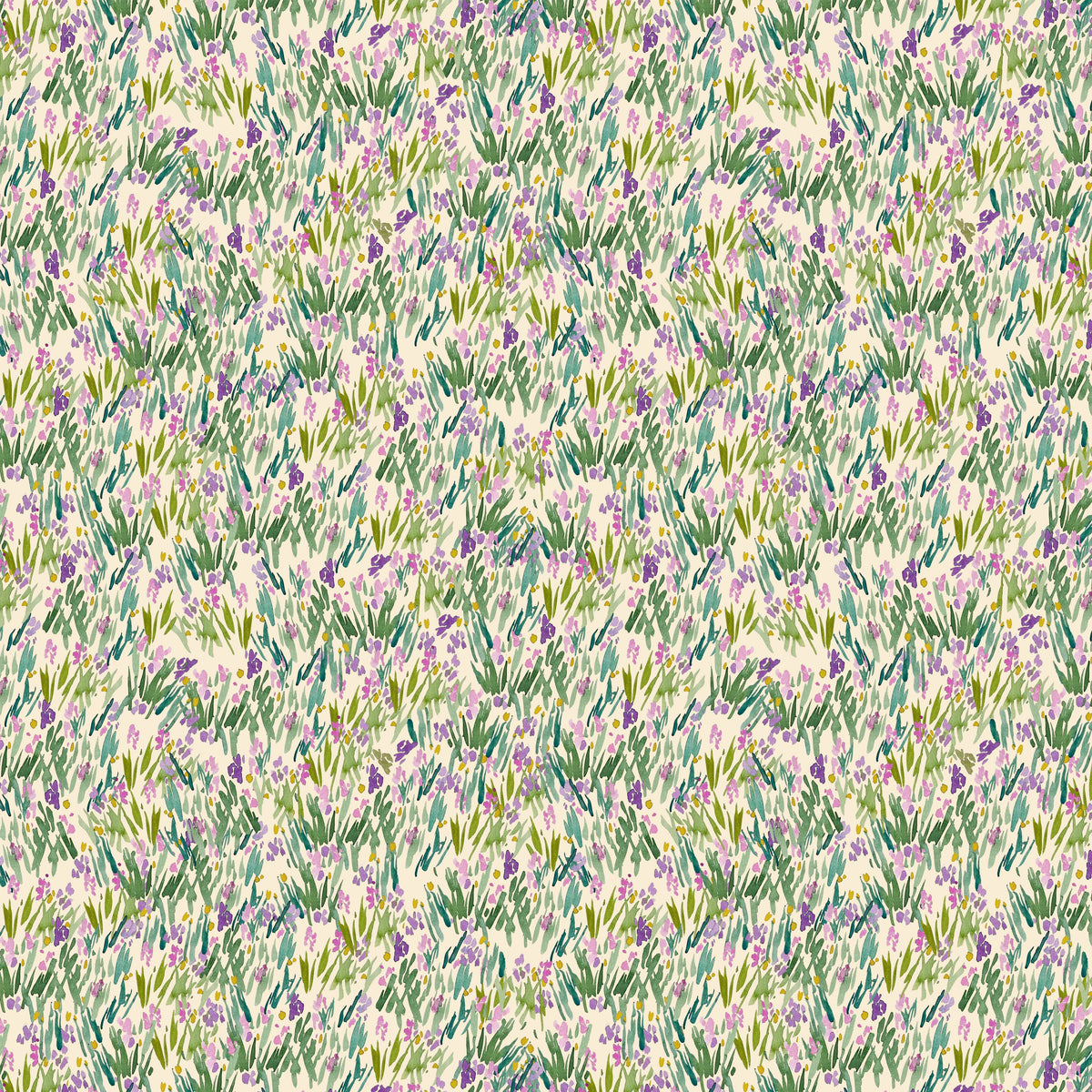 Multi-coloured Foliage Lewis & Irene Fabric Lewis and Irene Flowers of Scotland in Heather - The Sewing Studio