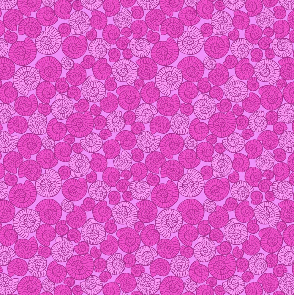 Pink Blender Lewis & Irene Fabric Lewis & Irene Dino Discovery in Pink Ammonites - The Sewing Studio