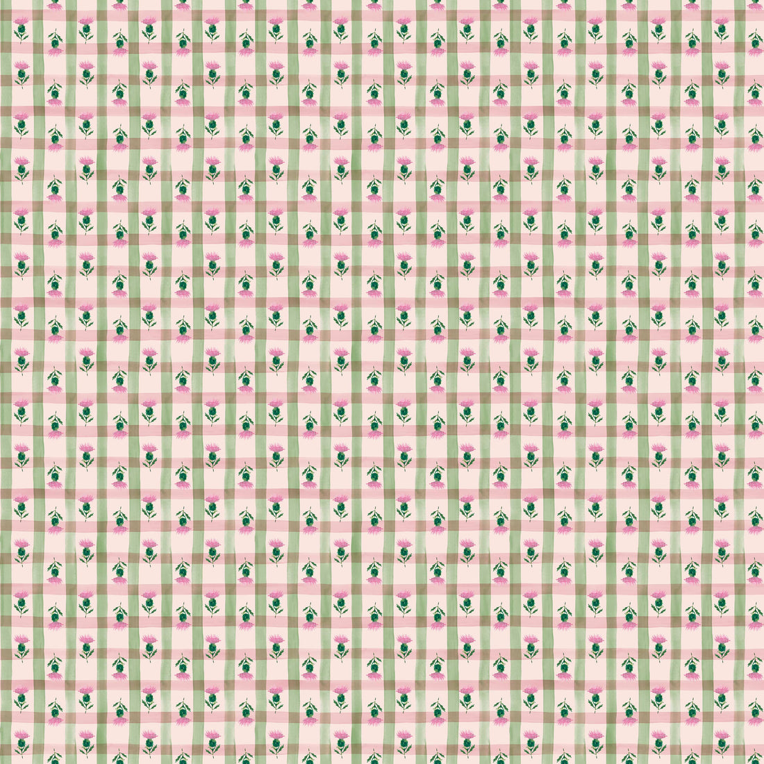 Multi-coloured Checks Lewis & Irene Fabric Lewis and Irene Flowers of Scotland in Queenferry Check North - The Sewing Studio