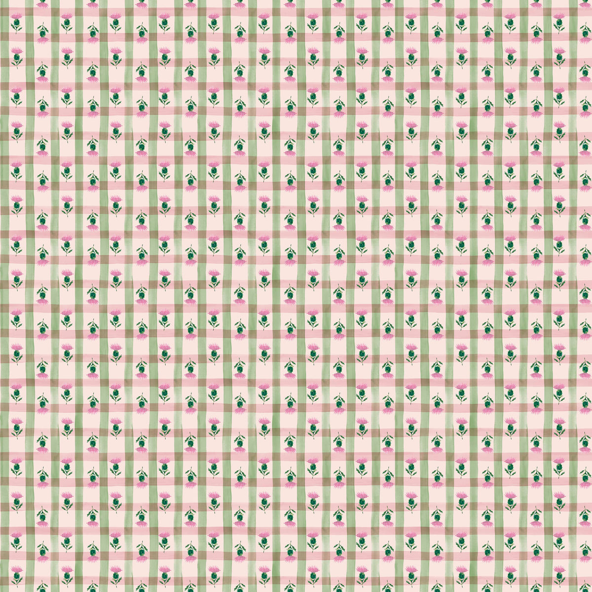 Multi-coloured Checks Lewis & Irene Fabric Lewis and Irene Flowers of Scotland in Queenferry Check North - The Sewing Studio