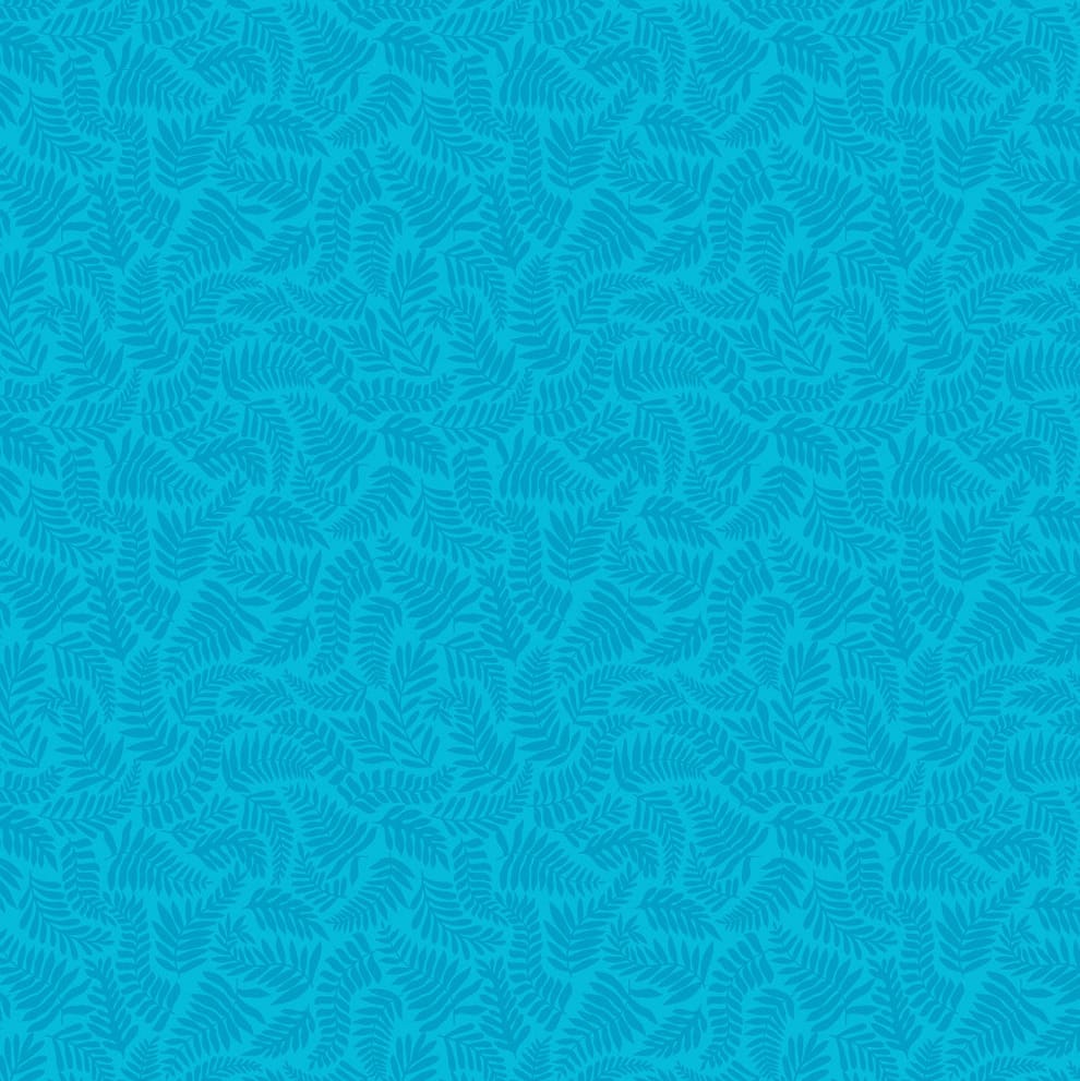 Blue Blender Lewis & Irene Fabric Lewis & Irene Dino Discovery in Turquoise Fern - The Sewing Studio