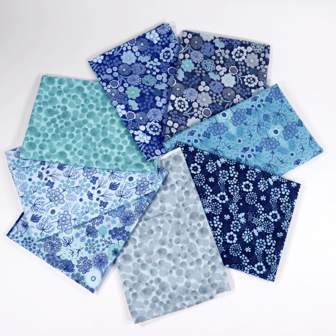 Lewis & Irene Jardin d'Hiver Flannels 8 Piece Fat Quarter Bundle