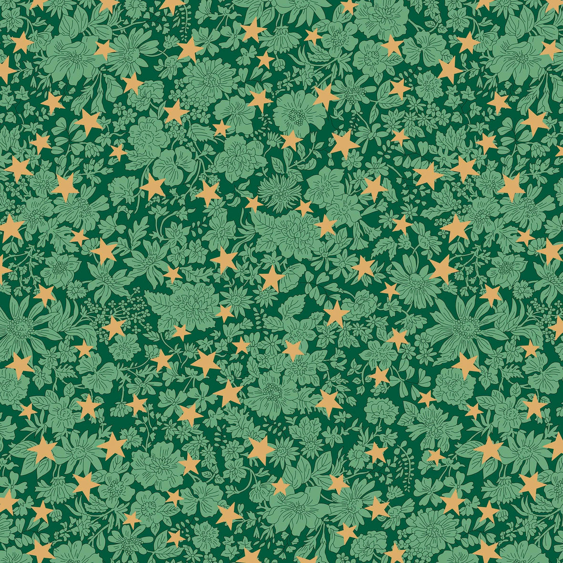 Multi-coloured, Green Christmas Liberty Fabric Fabric Liberty Fabric Festive Greetings - The Sewing Studio