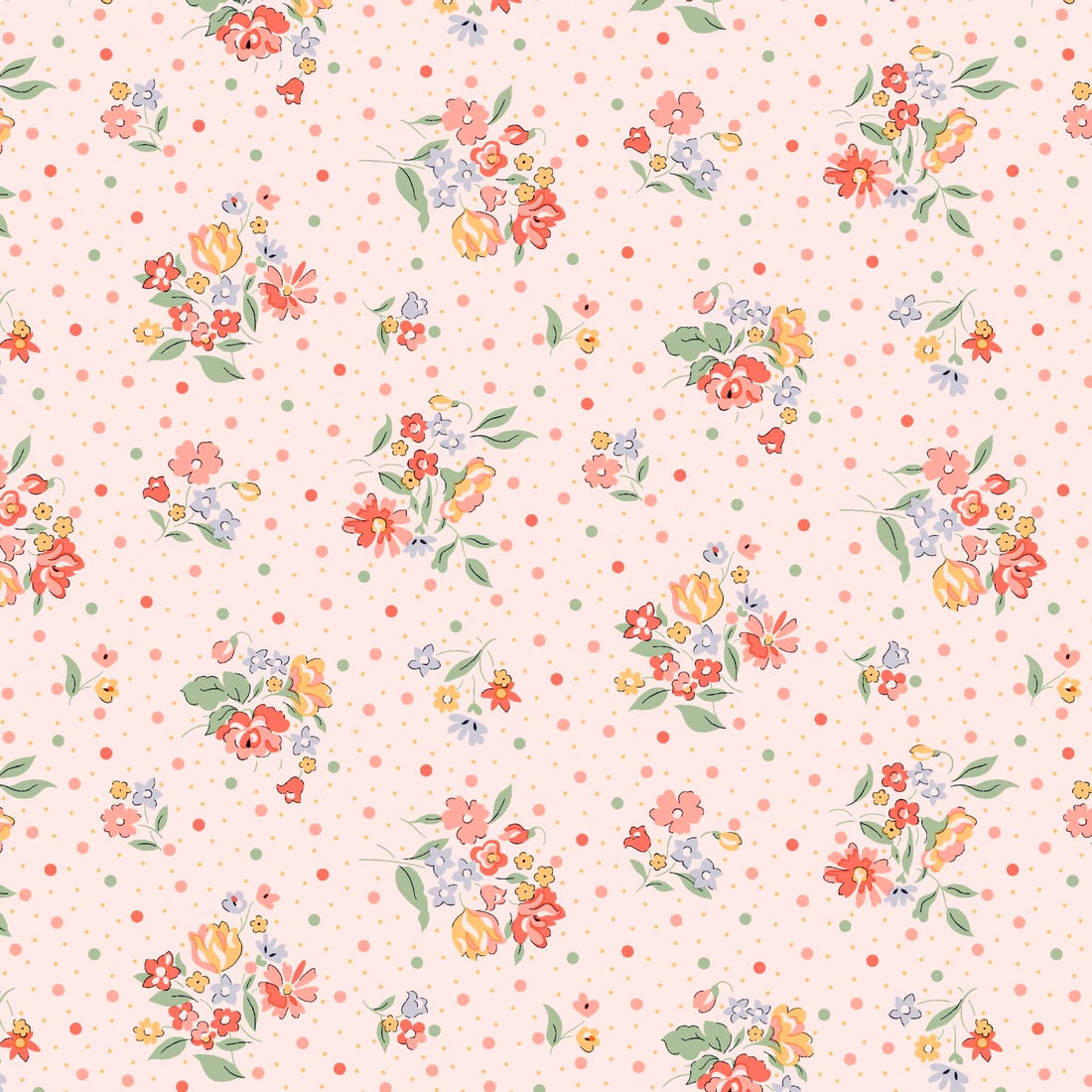 Multi-coloured Floral Liberty Fabric Liberty Romatic Florals in Molly Rose A - The Sewing Studio