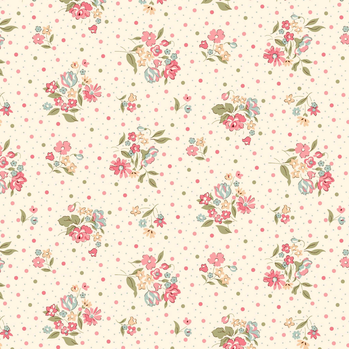 Multi-coloured Floral Liberty Fabric Liberty Romatic Florals in Molly Rose C - The Sewing Studio