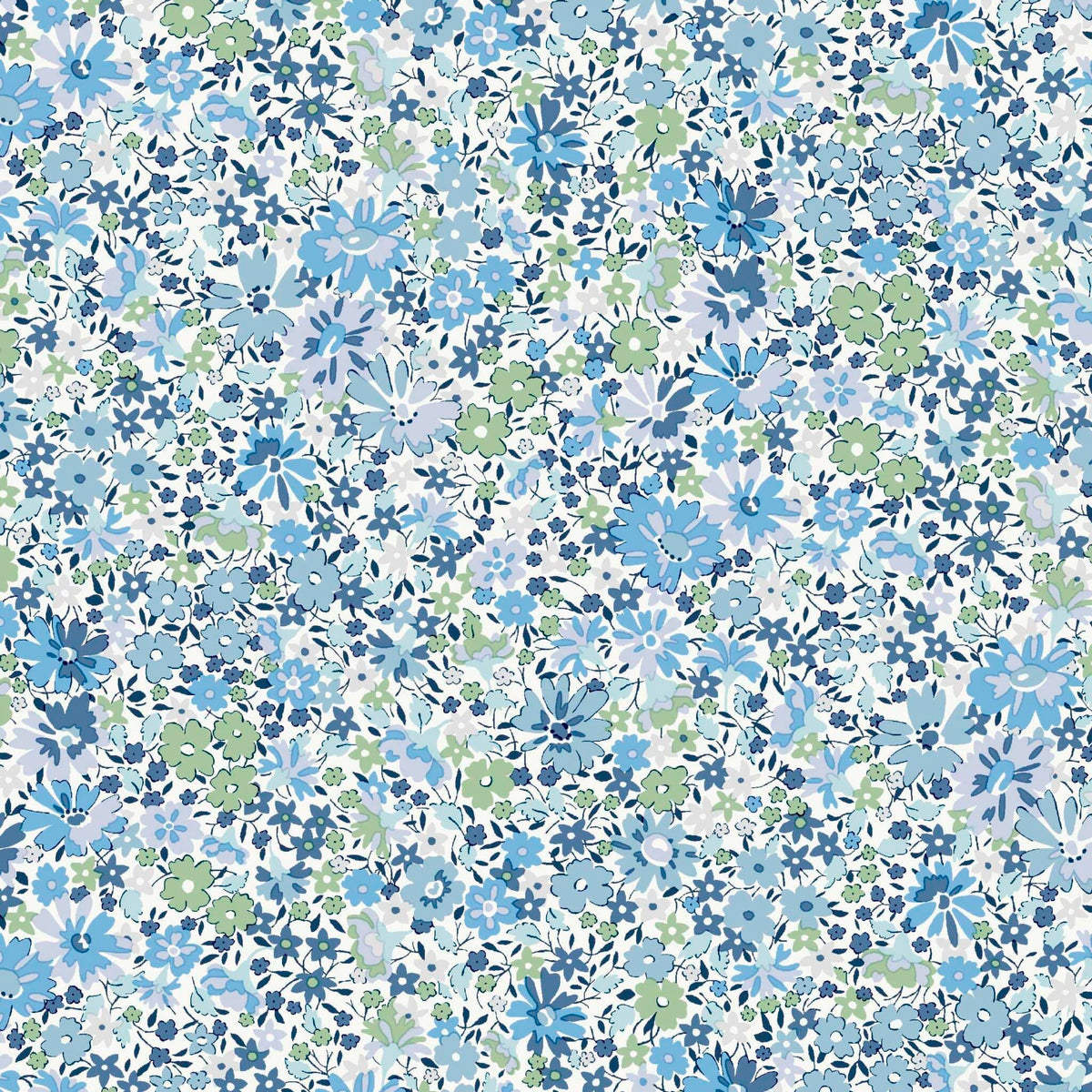 Multi-coloured Floral Liberty Fabric Liberty Romatic Florals in Velasco Meadow A - The Sewing Studio