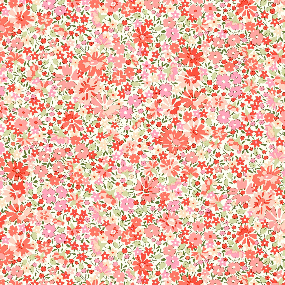 Multi-coloured Floral Liberty Fabric Liberty Romatic Florals in Velasco Meadow C - The Sewing Studio