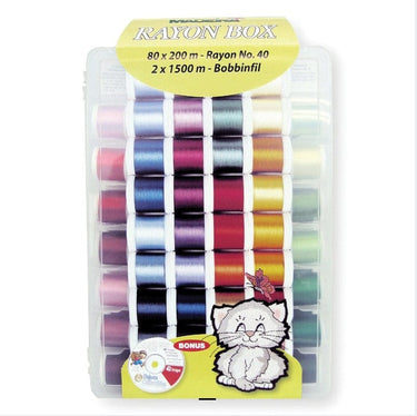 Madeira Threads Madeira Rayon Thread Box 80 x 200 Metre Spools  - The Sewing Studio for sale UK - The Sewing Studio