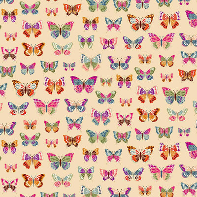 Makower Luxe Butterflies Cream 2613-Q Main Image