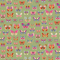 Makower Luxe Butterflies Green 2613-G Main Image
