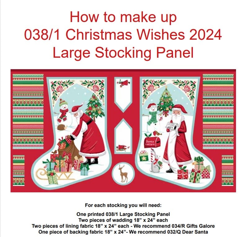 Makower Download Free How to Make Makower Christmas Wishes Stocking Panel  - The Sewing Studio