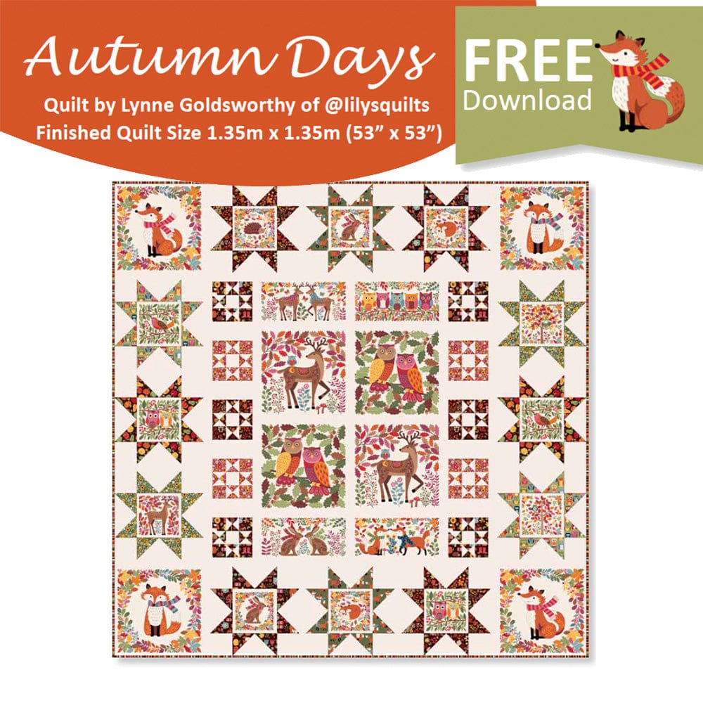 Makower Download Free Pattern: Autumn Days  - The Sewing Studio