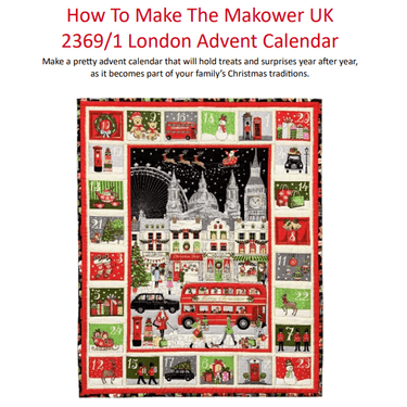 Makower Download Free Pattern: How to Make Makower London Advent Panel  - The Sewing Studio for sale UK - The Sewing Studio