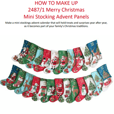Makower Download Free Pattern: How to Make Makower Merry Mini Christmas Stocking Panel  - The Sewing Studio for sale UK - The Sewing Studio